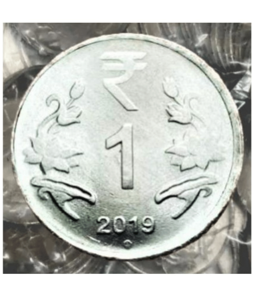     			Extremely Rare 1 Rupee RBI Seal 100 Coin Pouch 2019 Noida Mint Top Luster Dot Mark Definitive Issue Very Rare
