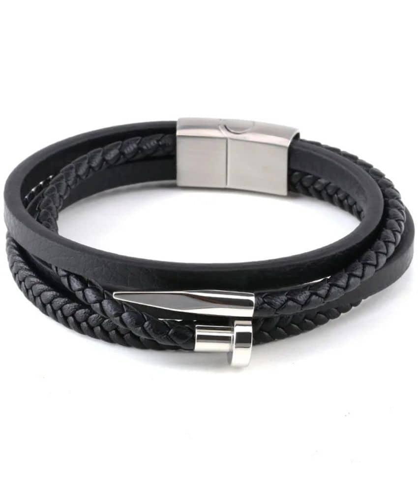 FASHION FRILL Black Bracelet ( Pack of 1 ) - Bangles & Bracelets | Buy online on ZillyBuy
