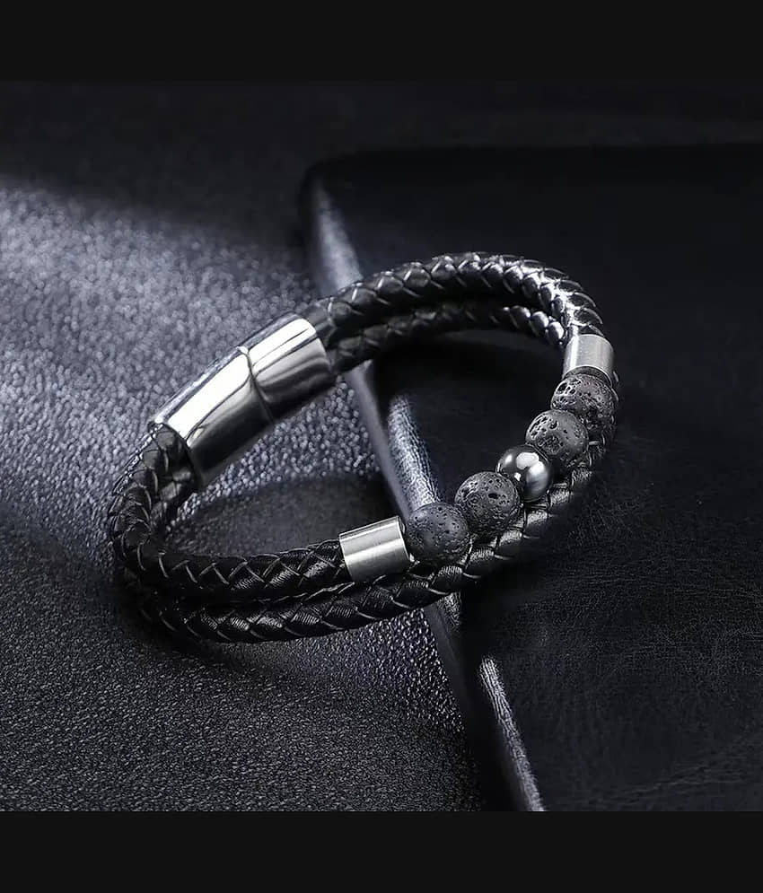 FASHION FRILL Black Bracelet ( Pack of 1 ) - Bangles & Bracelets | Buy online on ZillyBuy