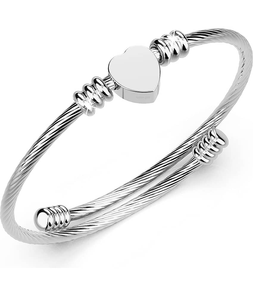 FASHION FRILL Silver Bracelet ( Pack of 1 ) - Bangles & Bracelets | Buy online on ZillyBuy