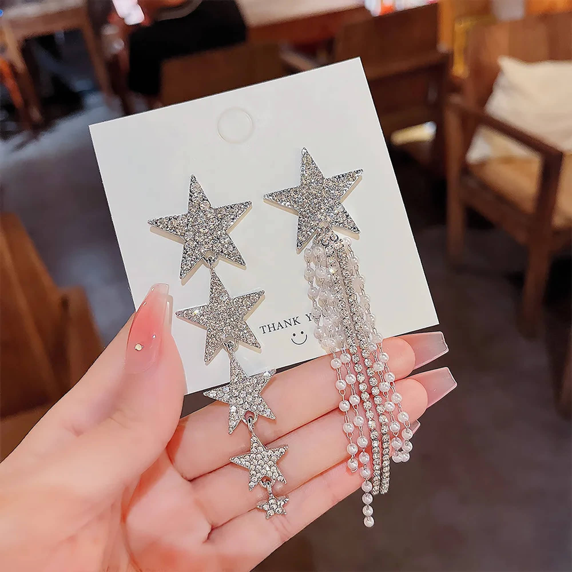 FASHION FRILL Silver Drop Earrings ( Pack of 2 ) - Earrings | Buy online on ZillyBuy