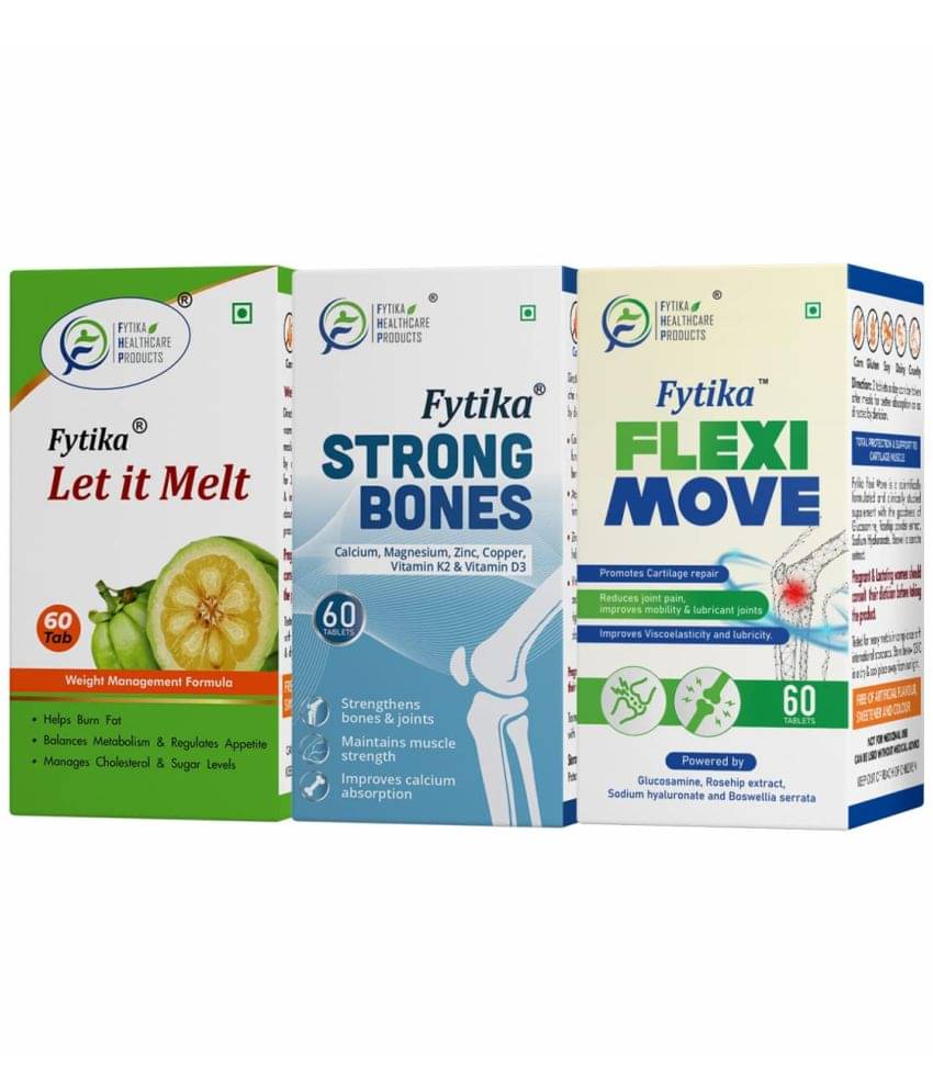    			FYTIKA Let It Melt + Strong Bones + Flexi Move - Combo (Pack of 3)