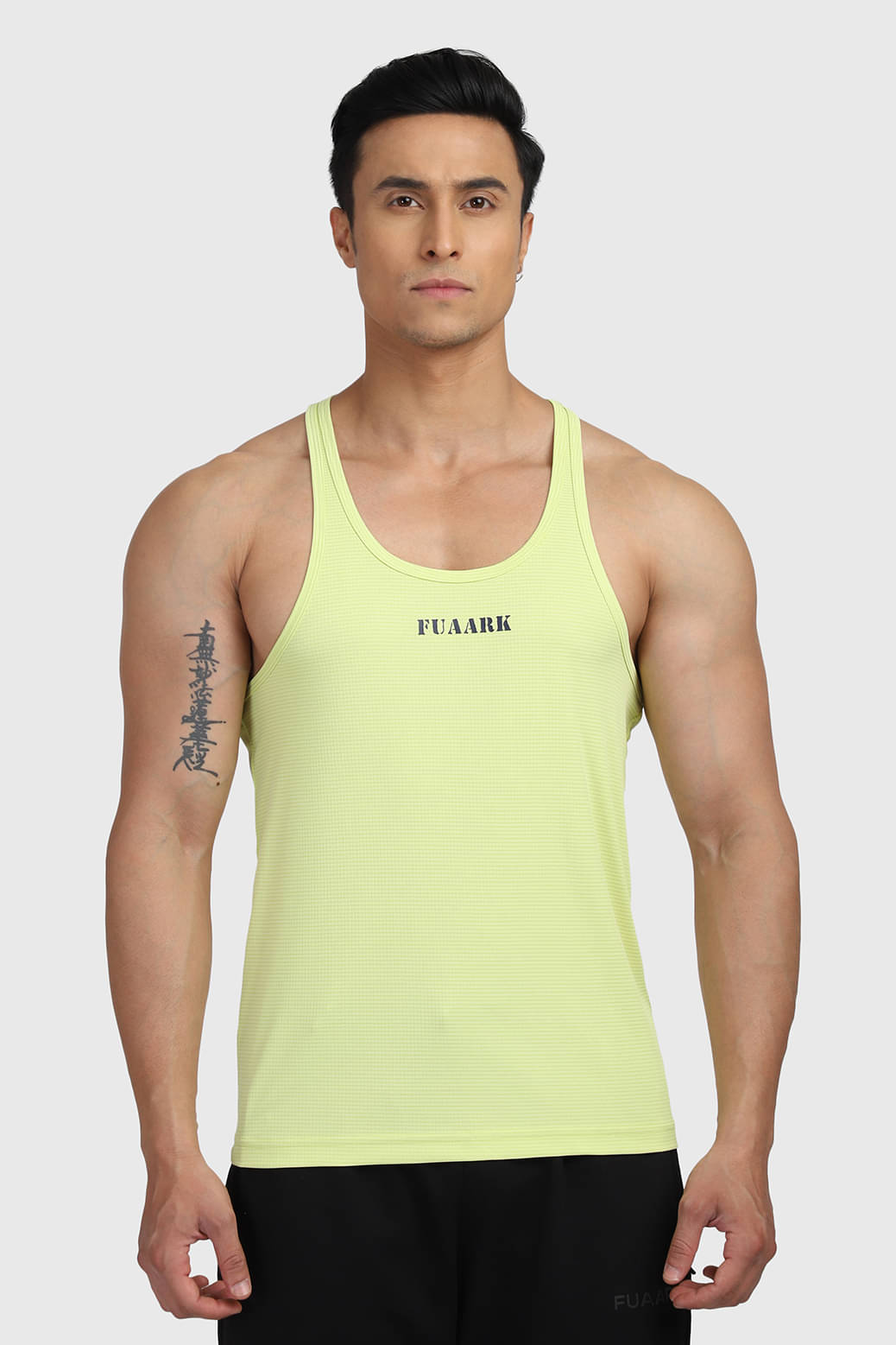 Fuaark Pack of 1 Polyester Tanks For Men ( Lime Green ) Fuaark Pack of 1 Polyester Tanks For Men ( Lime Green )