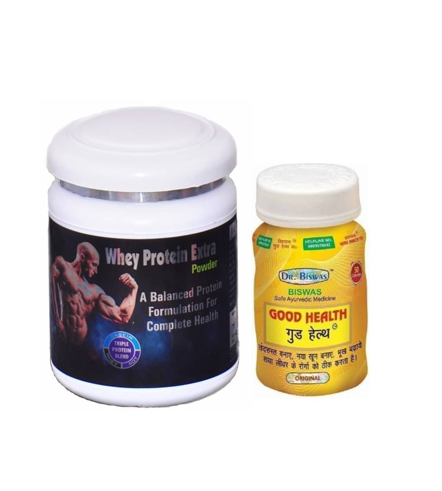     			G & G Pharmacy Biwas Good Health 50no.s & Rikhi Whey Protein Extra Powder 300 gm Chocolate