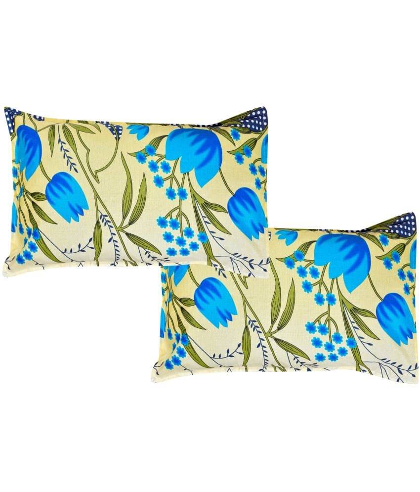 Handloomwala - Pack of 2 Cotton Floral Standard Size Pillow Cover ( 68.58 cm(27) x 43.18 cm(17) ) - Multi Handloomwala - Pack of 2 Cotton Floral Standard Size Pillow Cover ( 68.58 cm(27) x 43.18 cm(17) ) - Multi