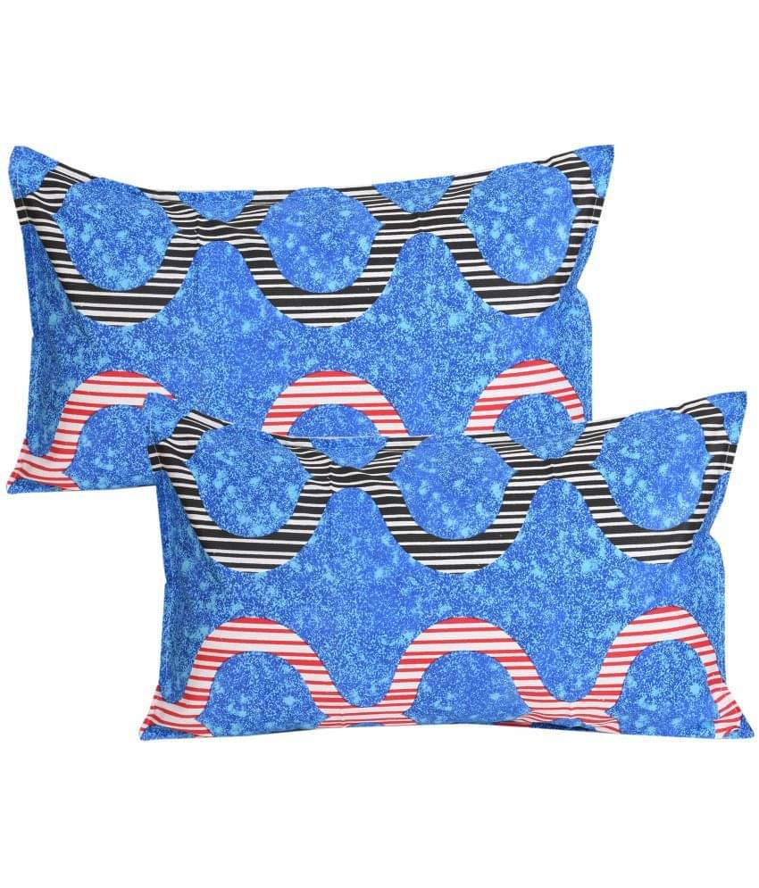 Handloomwala - Pack of 2 Cotton Abstract Standard Size Pillow Cover ( 68.58 cm(27) x 43.18 cm(17) ) - Multi Handloomwala - Pack of 2 Cotton Abstract Standard Size Pillow Cover ( 68.58 cm(27) x 43.18 cm(17) ) - Multi