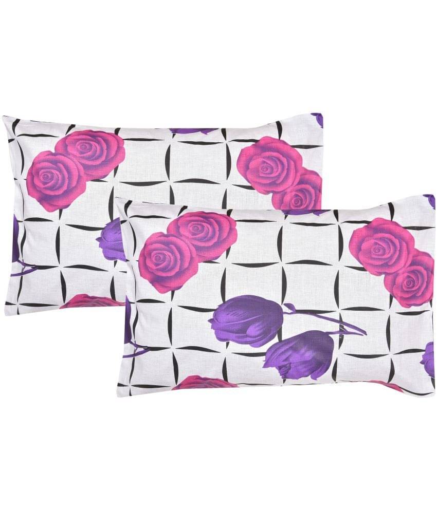Handloomwala - Pack of 2 Poly Cotton Abstract Standard Size Pillow Cover ( 68.58 cm(27) x 43.18 cm(17) ) - Multi Handloomwala - Pack of 2 Poly Cotton Abstract Standard Size Pillow Cover ( 68.58 cm(27) x 43.18 cm(17) ) - Multi