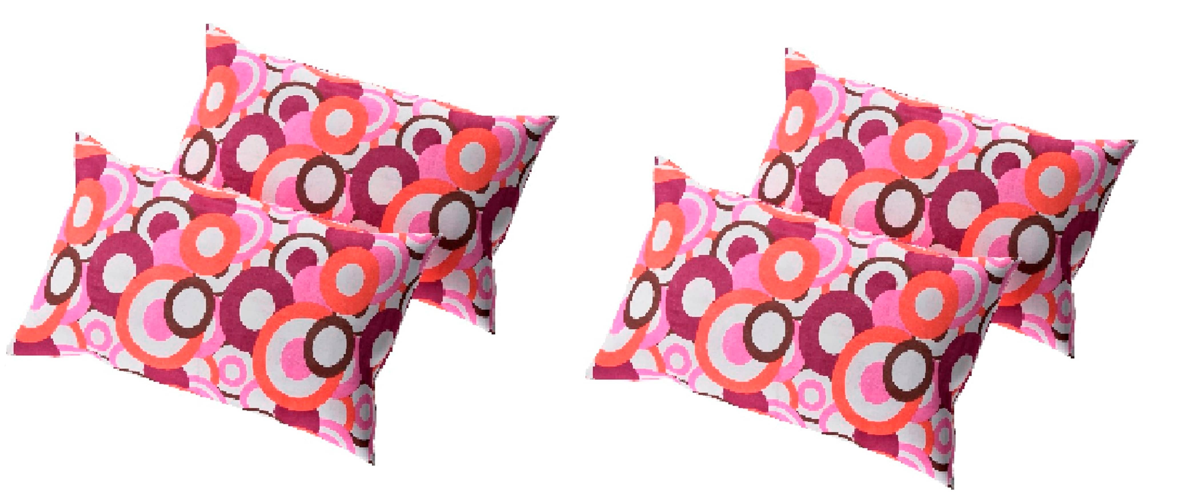 Handloomwala - Pack of 4 Cotton Floral Standard Size Pillow Cover ( 68.58 cm(27) x 43.18 cm(17) ) - Multi
