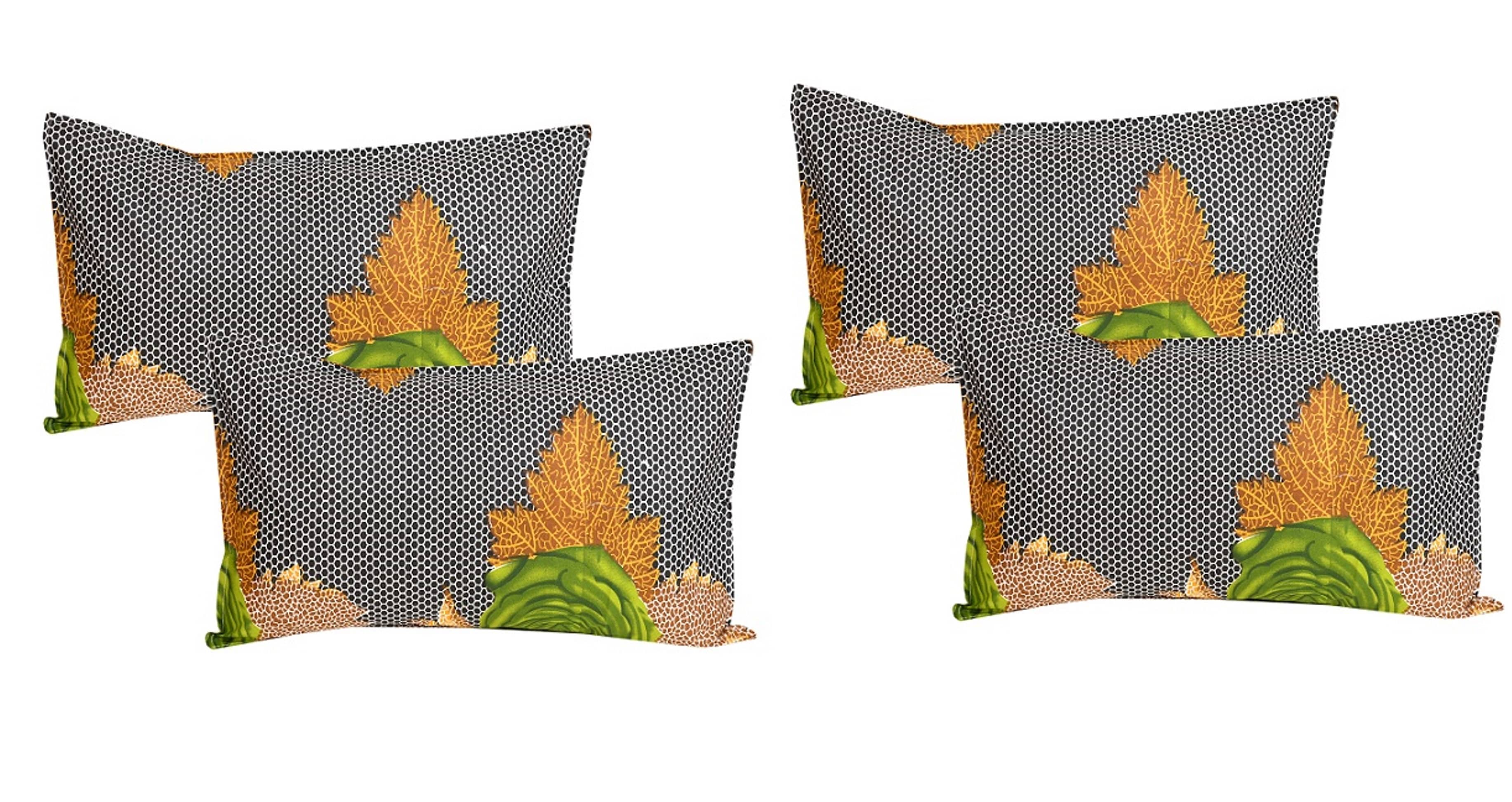 Handloomwala - Pack of 4 Cotton Geometric Standard Size Pillow Cover ( 68.58 cm(27) x 43.18 cm(17) ) - Multi