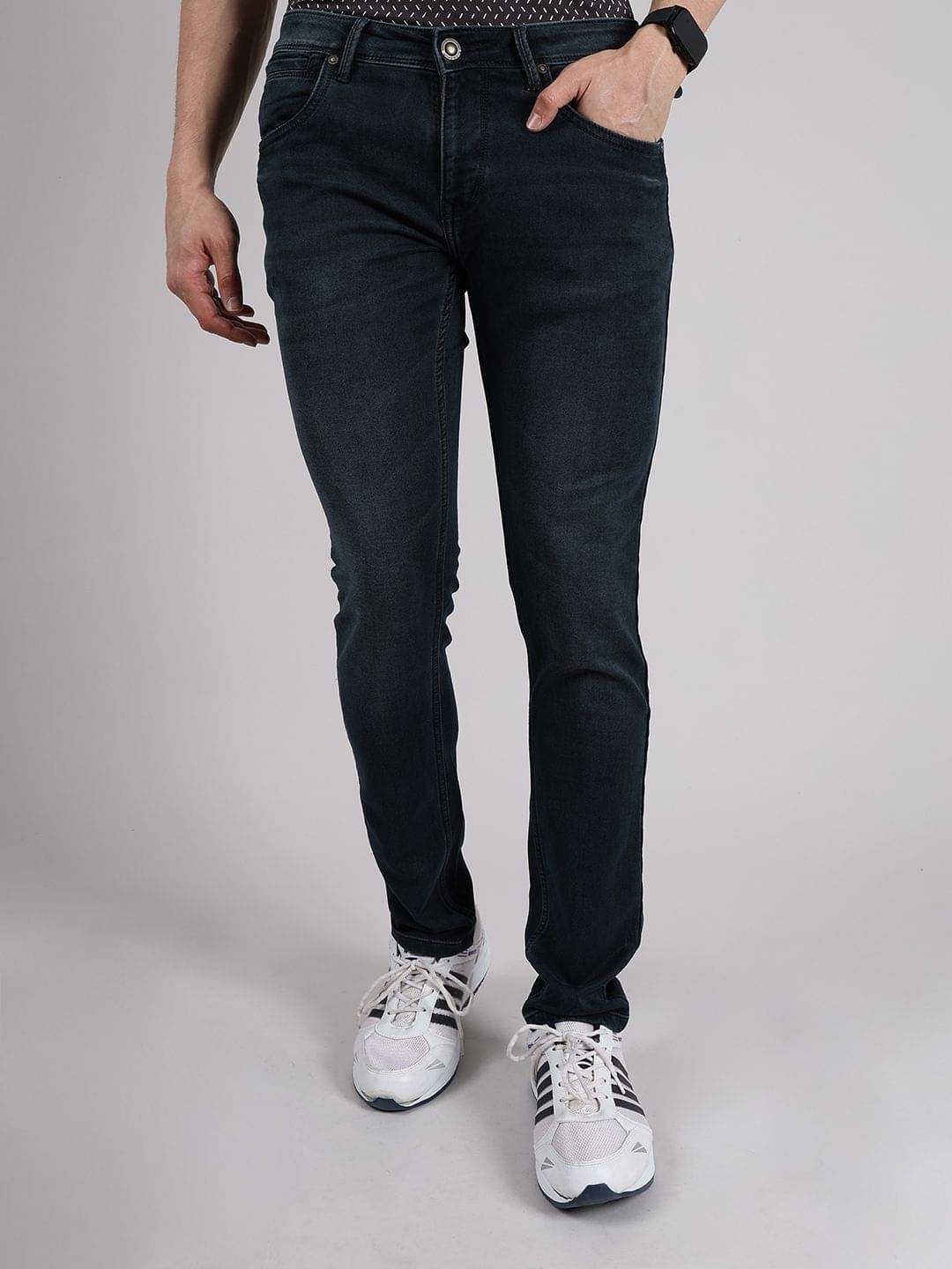     			Hoffmen Regular Fit Faded Men's Jeans - Indigo Blue ( Pack of 1 )