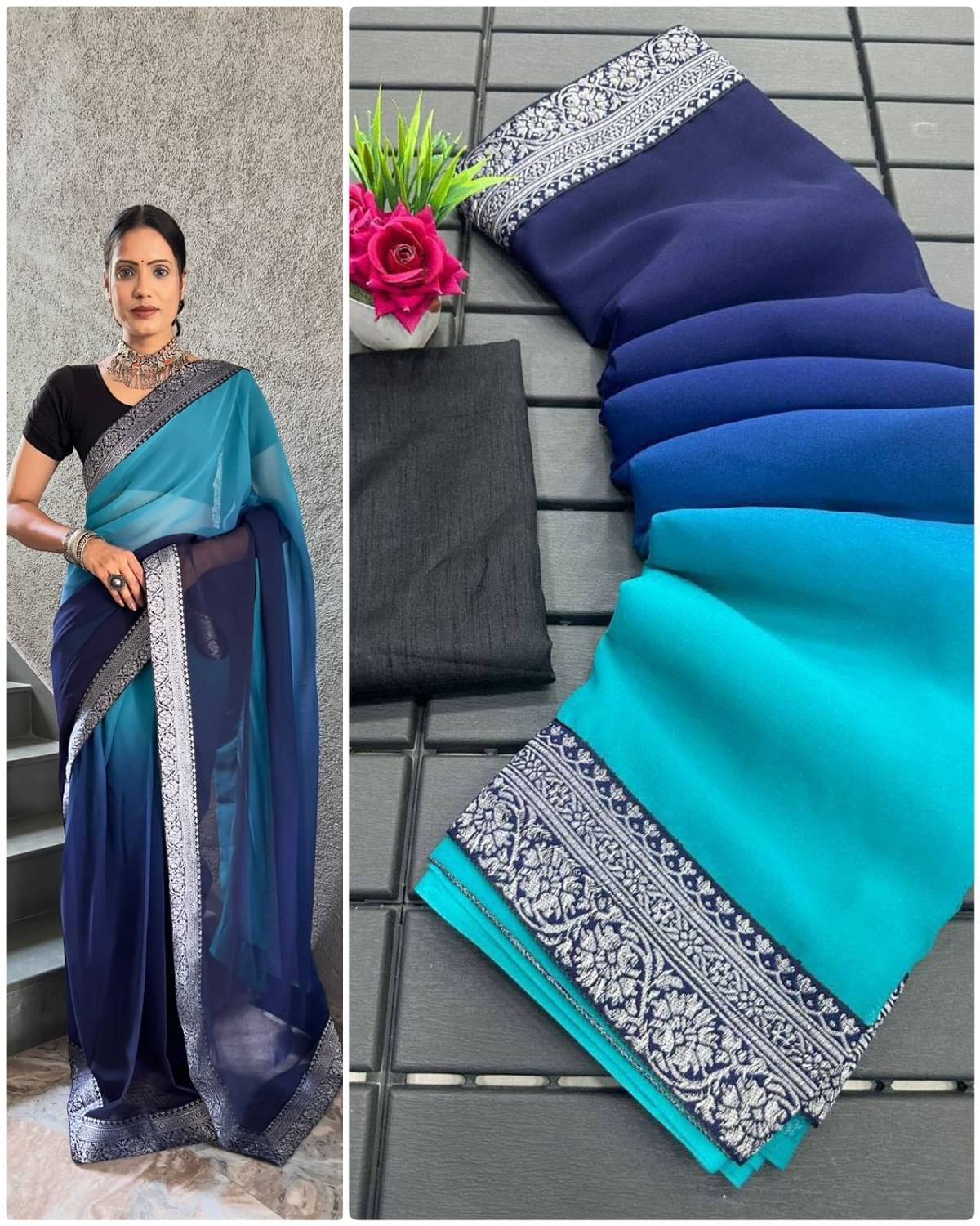 JULEE Silk Blend Solid Saree With Unstitched Blouse Piece ( Pink ) JULEE Silk Blend Solid Saree With Unstitched Blouse Piece ( Pink )