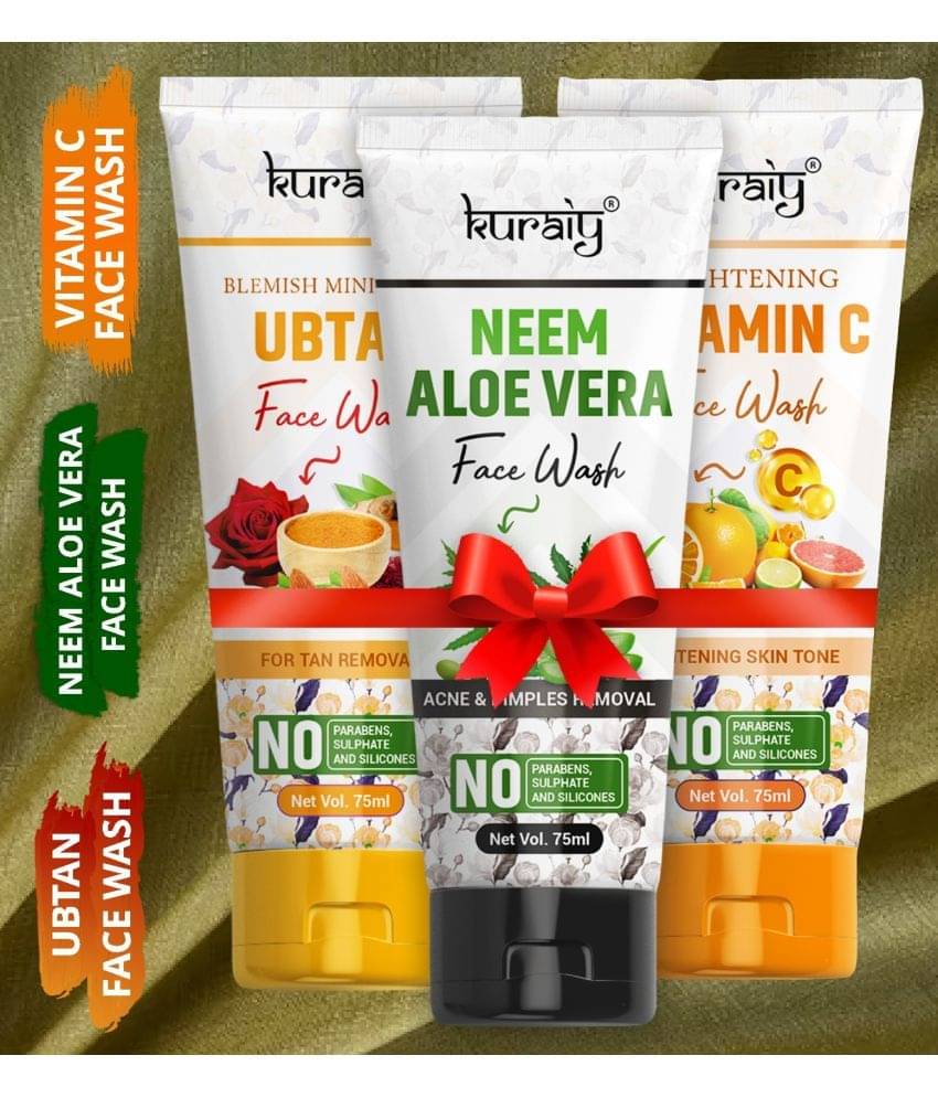 KURAIY Face Wash Soothing Clear Calming Facial Cleanser 225ml pack of 3 KURAIY Face Wash Soothing Clear Calming Facial Cleanser 225ml pack of 3