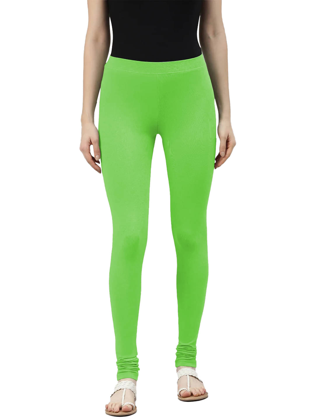     			LYRA - Lime Green Viscose Women's Leggings ( Pack of 1 )