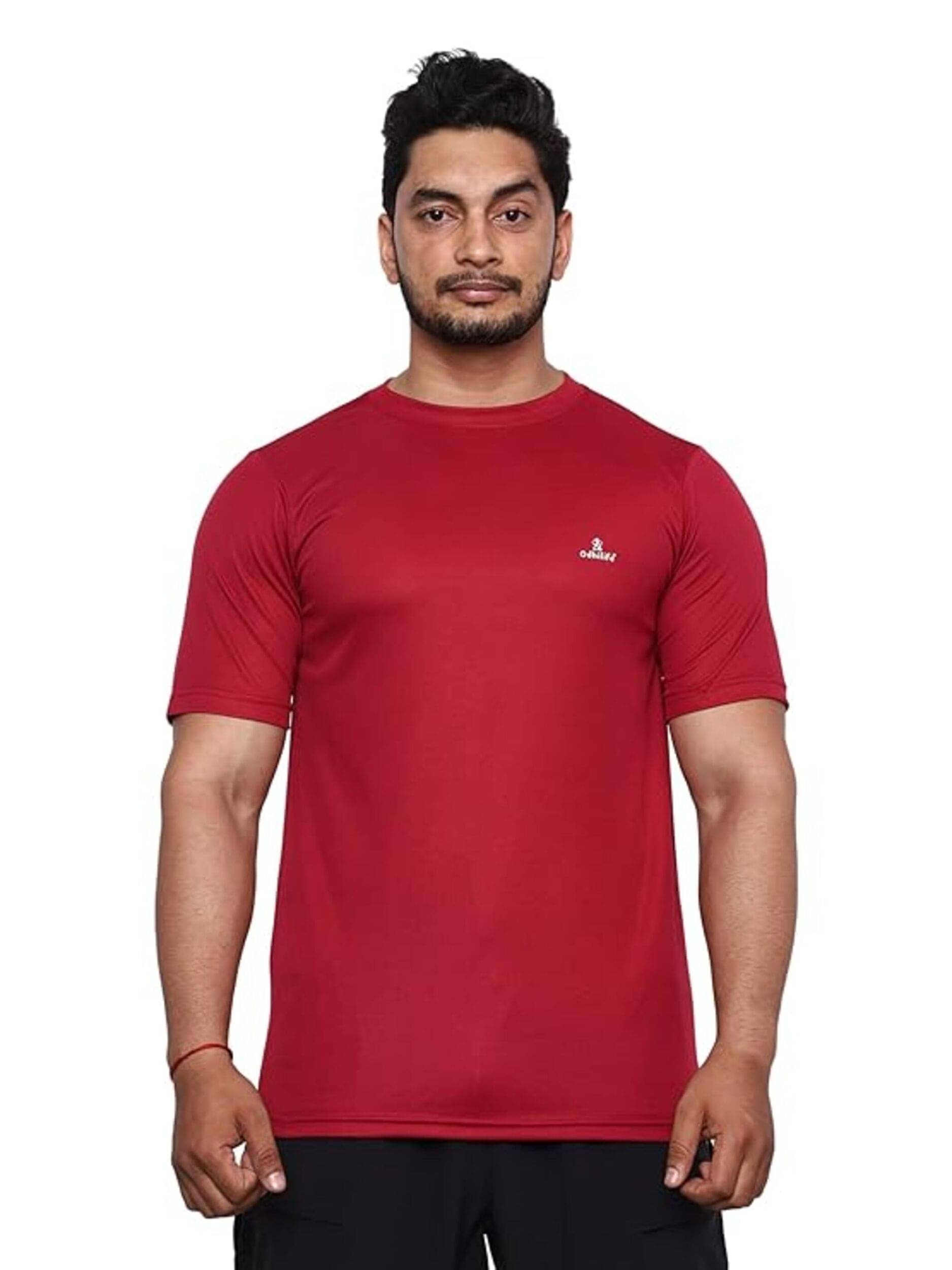     			Longlife Maroon Cotton Regular Fit Men's Sports T-Shirt ( Pack of 1 )