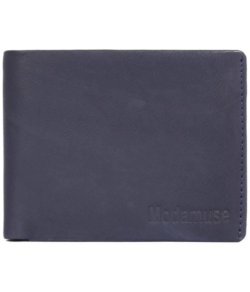     			MODAMUSE Navy Blue Leather Men's Regular Wallet ( Pack of 1 )