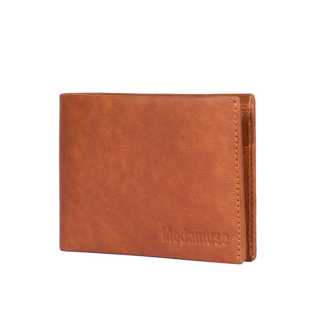     			MODAMUSE Tan Leather Men's Regular Wallet ( Pack of 1 )