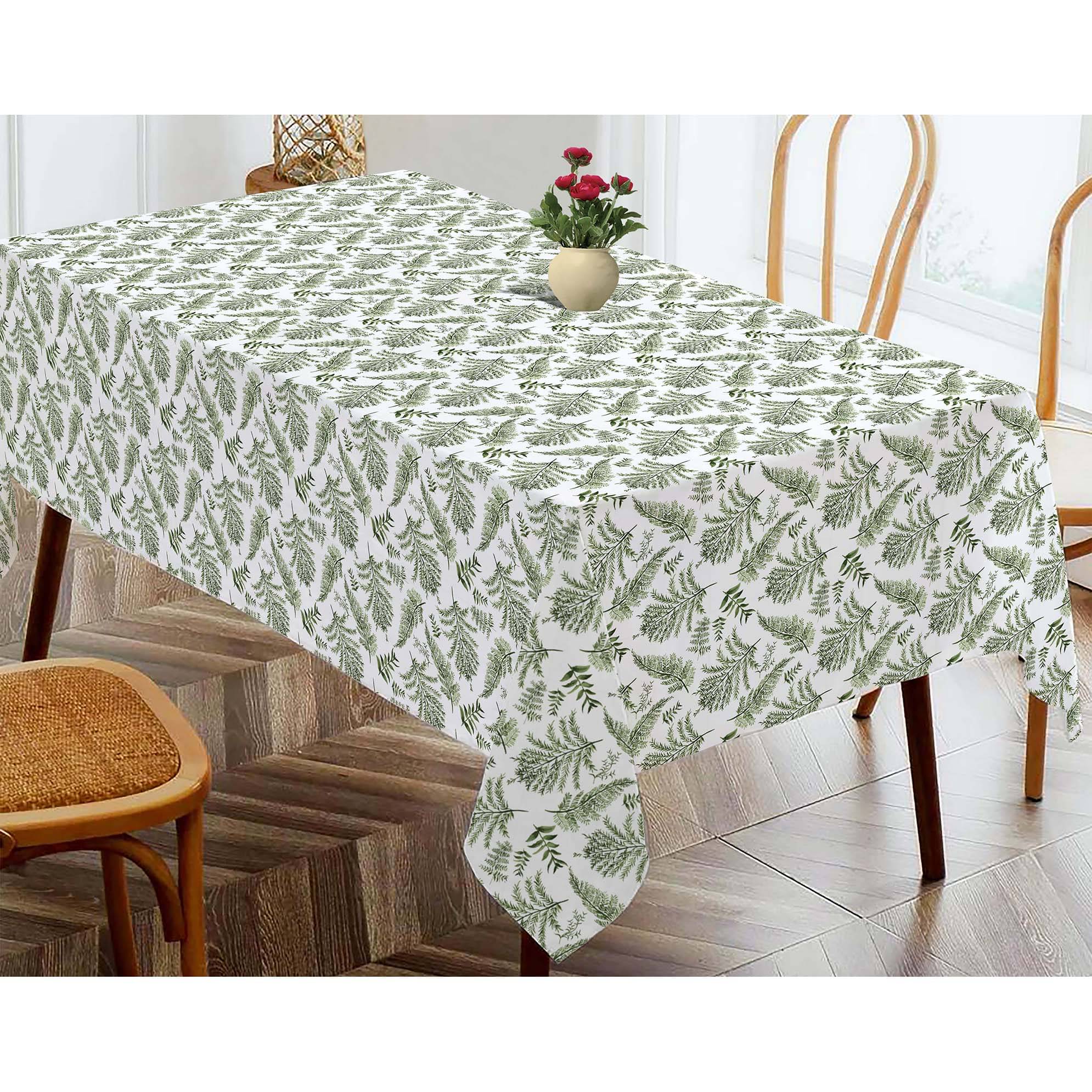 Oasis Hometex Printed Cotton 4 Seater Rectangle Table Cover ( 152 x 138 ) cm Pack of 1 Green Oasis Hometex Printed Cotton 4 Seater Rectangle Table Cover ( 152 x 138 ) cm Pack of 1 Green