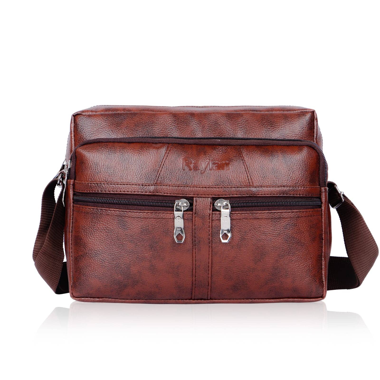 Raylan Brown Solid Messenger Bag - Handbags | Buy online on ZillyBuy