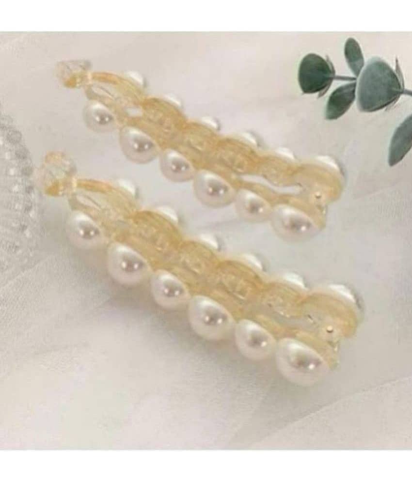 SNOWPEARL White Banana Clip ( Pack of 2 ) - Jewellery Sets | Buy online on ZillyBuy