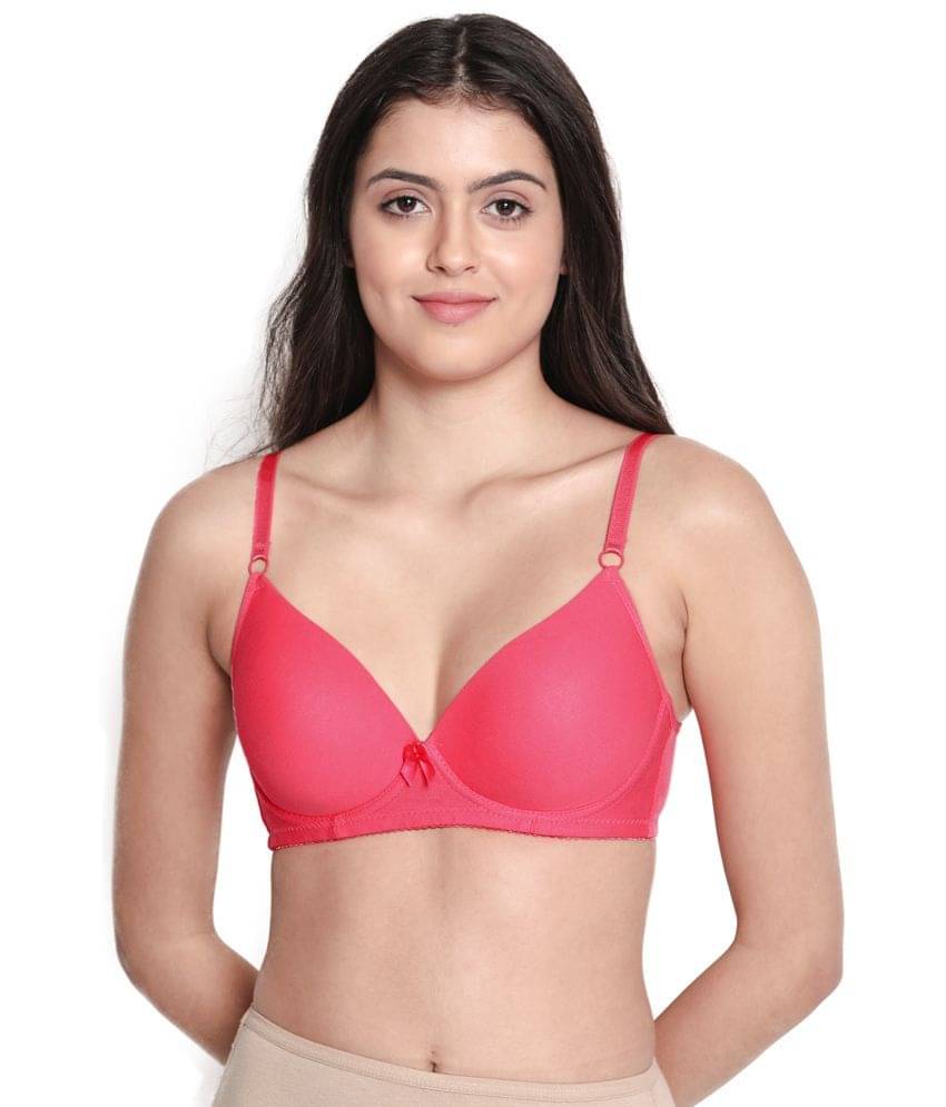 Susie Cotton Blend Lightly Padded Women's T-Shirt Bra ( Fluorescent Pink )     			Susie Cotton Blend Lightly Padded Women's T-Shirt Bra ( Fluorescent Pink )