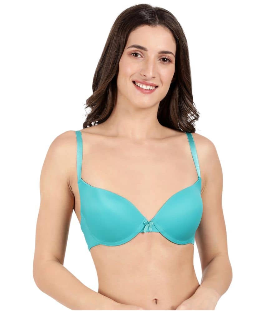 Susie Nylon Lightly Padded Women's Push Up Bra ( Teal )