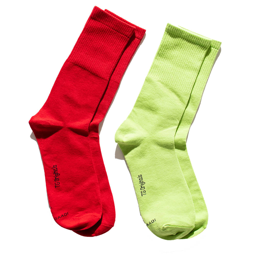     			Thela Gaadi Cotton Men's Striped Multicolor Mid Length Socks ( Pack of 2 )