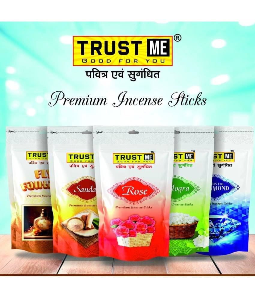     			Trust Me Incense Dhoop Sticks Rose,Mogra,Pure Sandal 350 gm ( Pack of 5 )