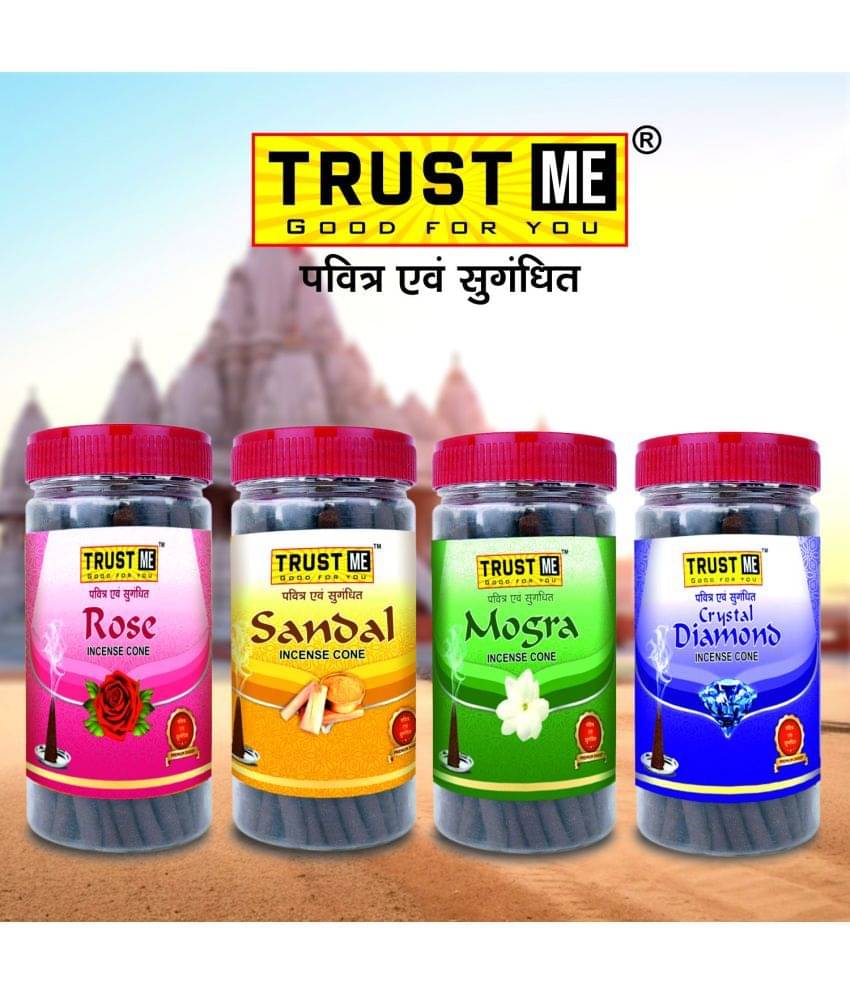     			Trust Me Incense Dhoop Sticks Rose,Pure Sandal,Mogra 400 gm ( Pack of 4 )