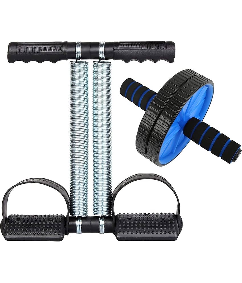 Tummy Trimmer & Ab Wheel Roller with Mat (Combo)- Abs Exercise Fitness Equipment For Home Gym Perfect Gym - Sports and Fitness Equipment | Buy online on ZillyBuy