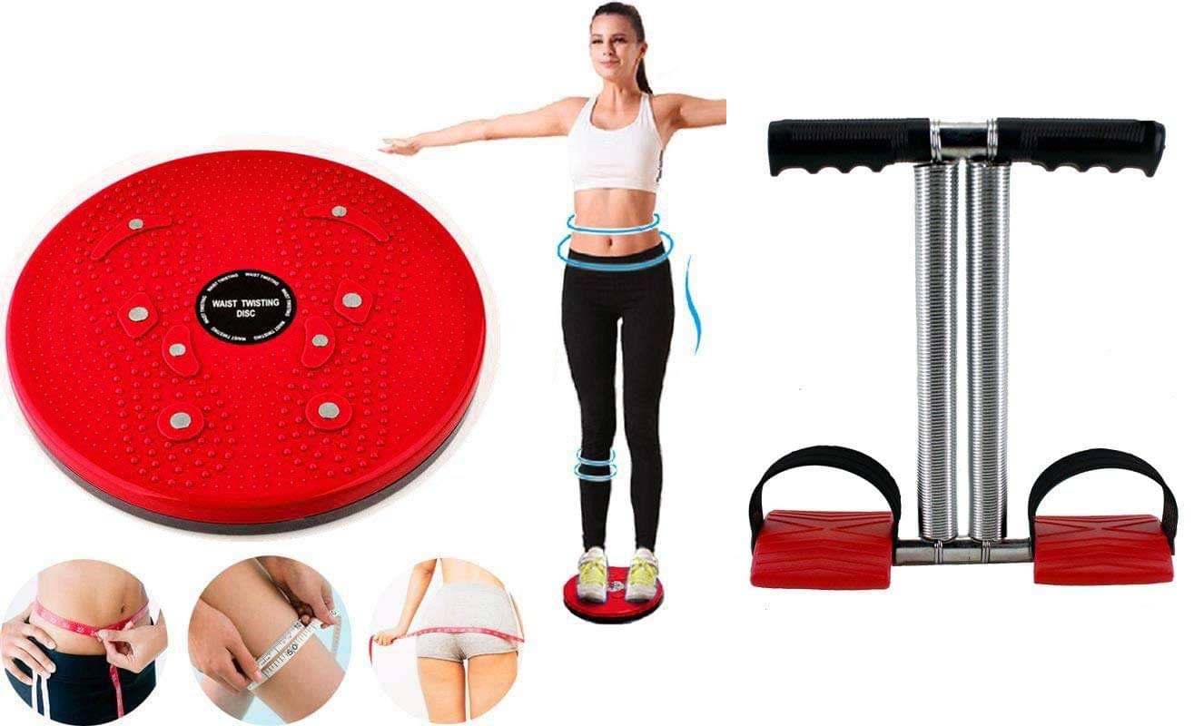     			Tummy Trimmer Double and Single Spring Combo Pack with  Tummy Twister Exercise for Men and Women Combo