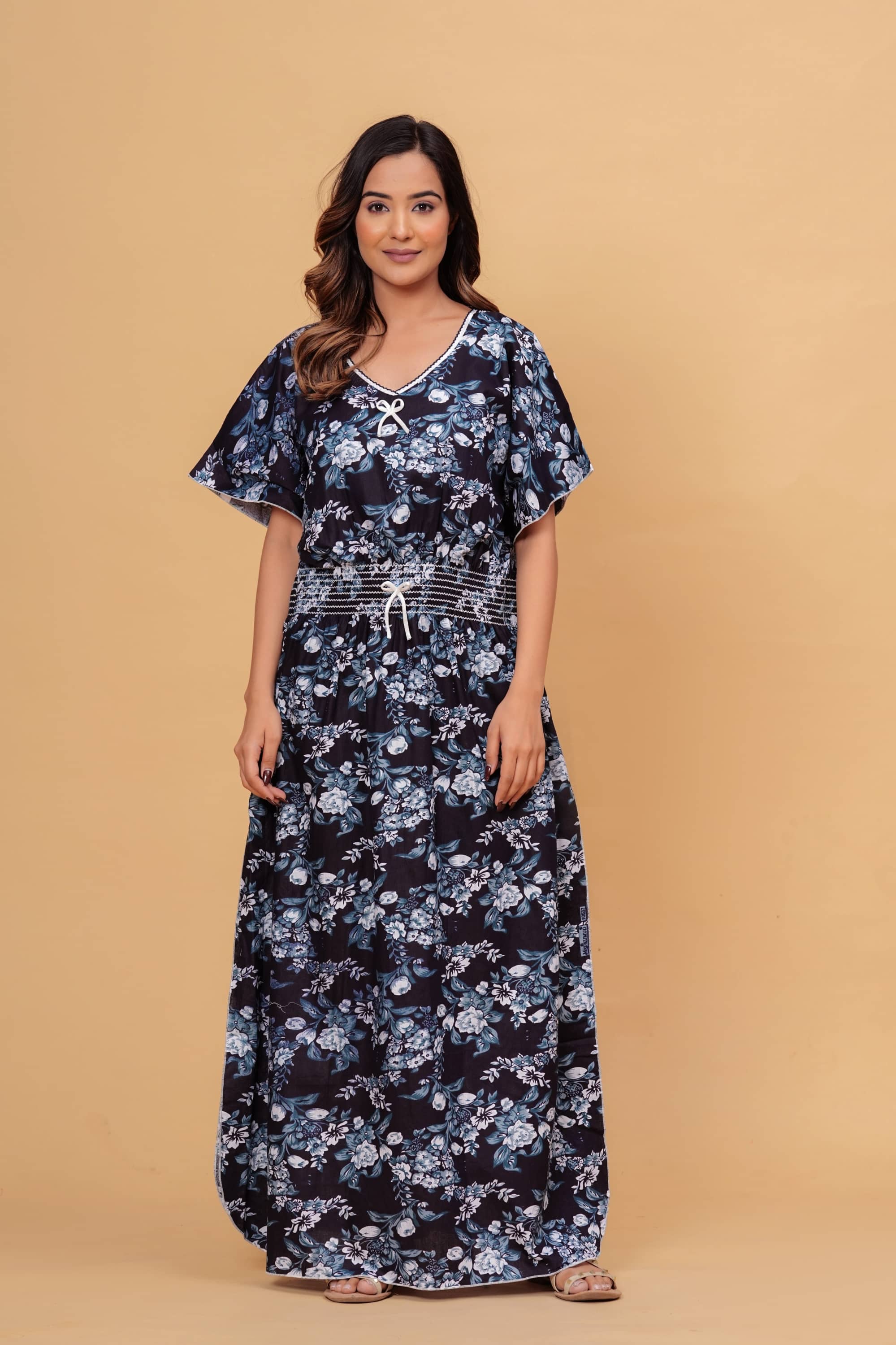 hargun night wear Blue Cotton Women's Nightwear Nighty & Night Gowns ( Pack of 1 ) - Nightwear & Loungewear | Buy online on ZillyBuy