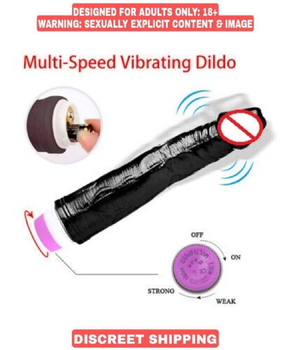     			9" Long & Soft Sexy Real Felling Black Colored Vibrating Dildo For Sexy Girls Vagina - By Kamveda