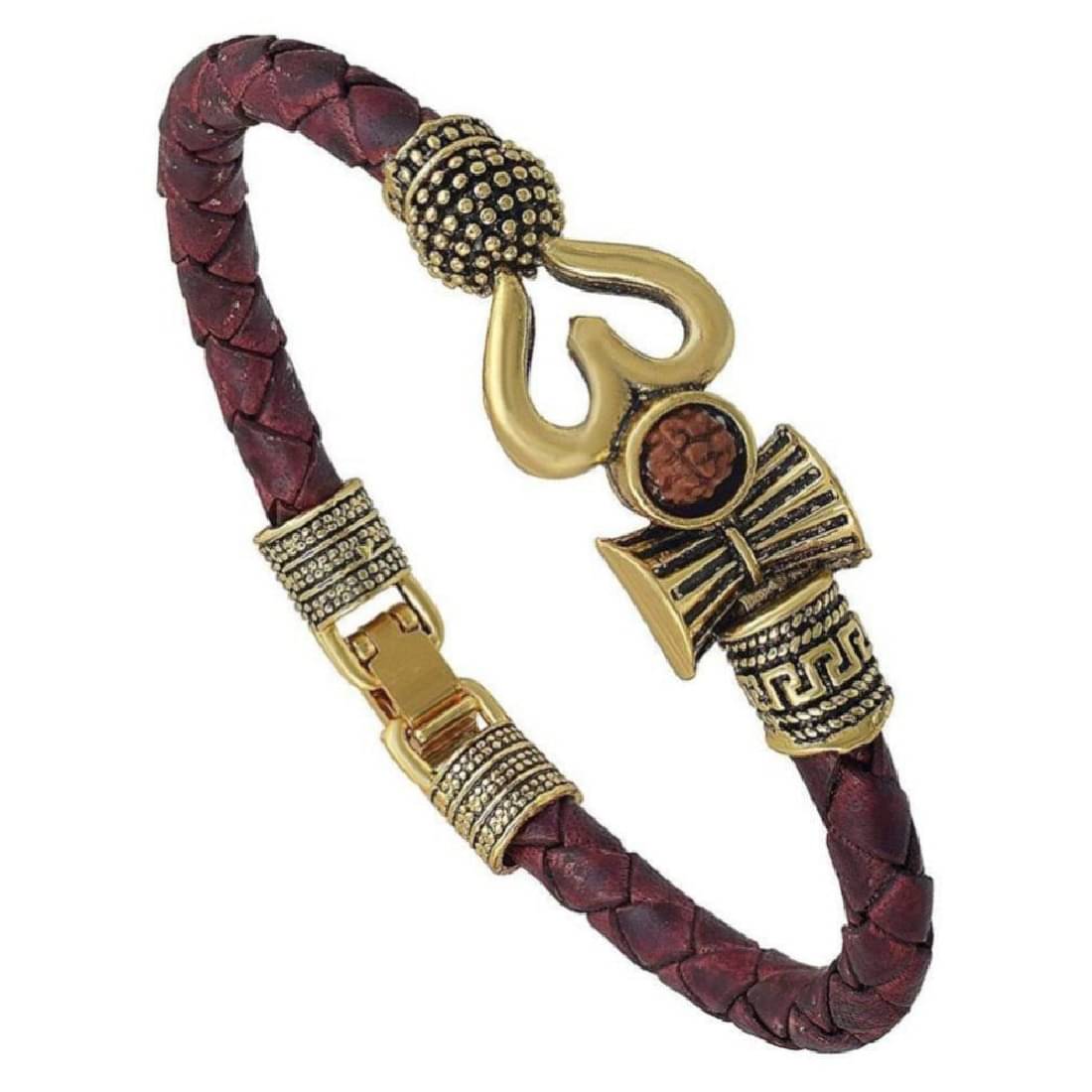     			Astrodidi Rudraksha Kada Rudraksha Om Trishul Bracelet 5 cm ( Pack of 1 )