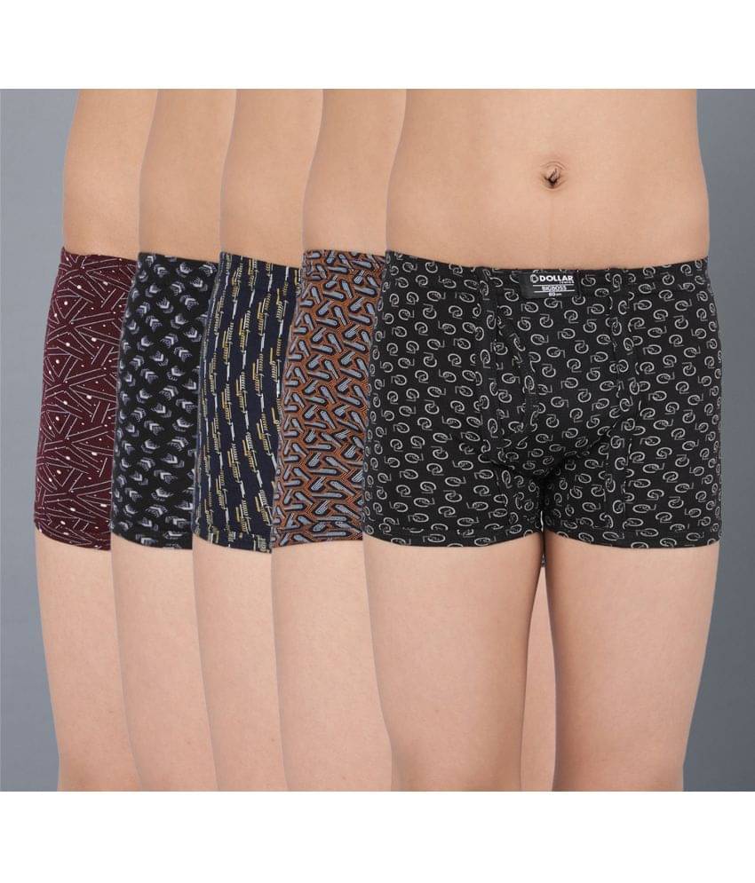     			Dollar Bigboss Pack of 5 Boys Cotton Blend Trunks ( Multi Color )