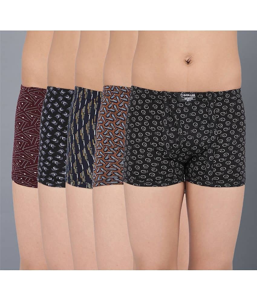 Dollar Bigboss Pack of 5 Boys Cotton Blend Trunks ( Multi Color ) - Nightwear & Loungewear | Buy online on ZillyBuy