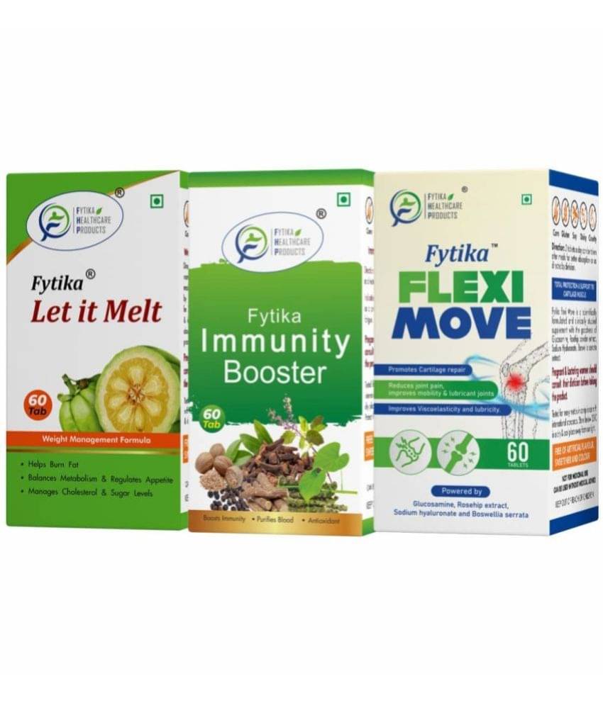     			FYTIKA Let It Melt + Immunity Booster + Flexi Move - Combo Pack 3 gm Unflavoured Pack of 3