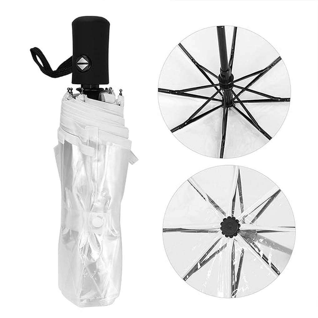     			Infispace White 3 Fold Umbrella