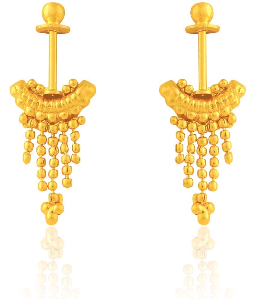 LUV FASHION Golden Threader Earrings ( Pack of 1 ) - Earrings | Buy online on ZillyBuy