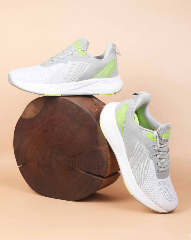     			Lakhani Aashirwad L-1202_L.Grey-P.Grn Green Men's Sports Running Shoes