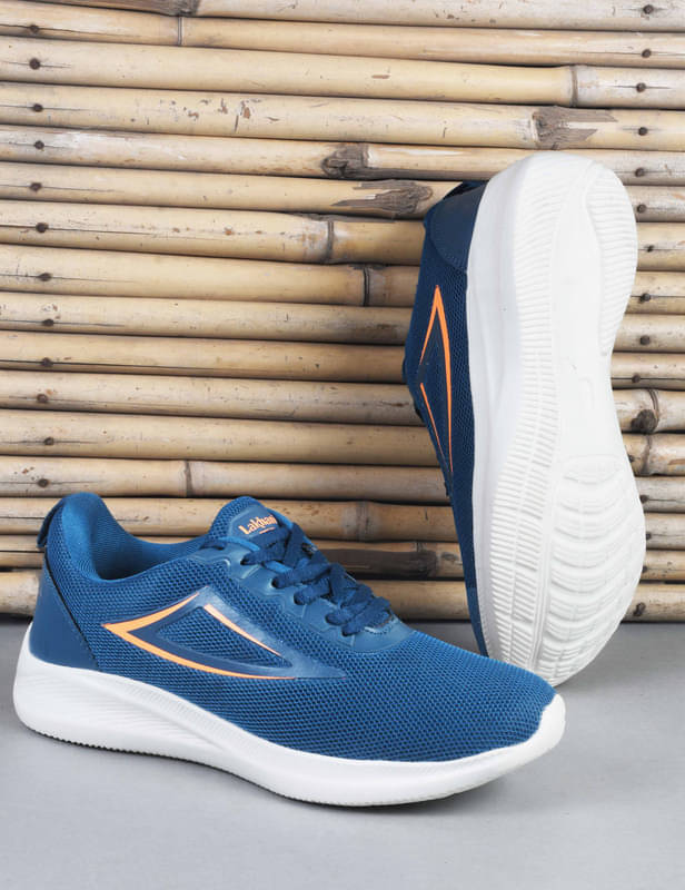     			Lakhani Aashirwad L-751_Teal-Orange Blue Men's Sports Running Shoes