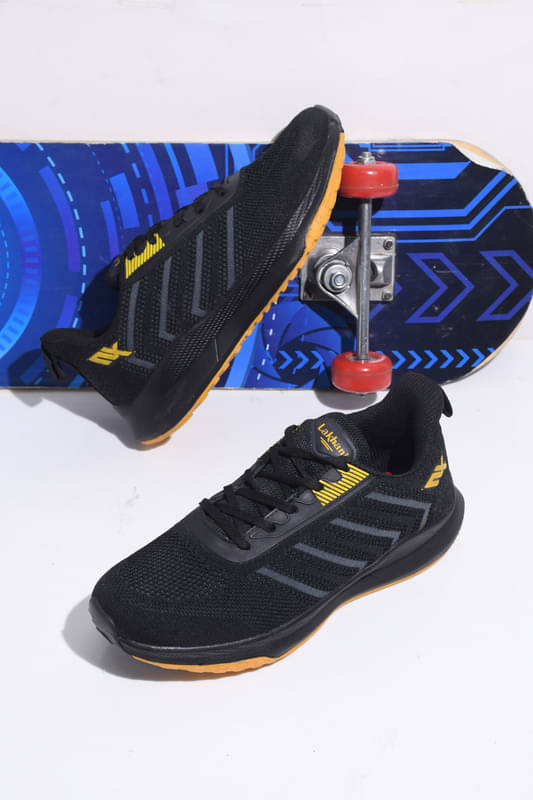     			Lakhani Aashirwad L-903_Black Black Men's Sports Running Shoes
