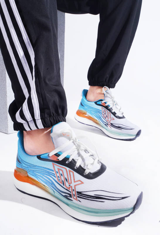     			Lakhani Aashirwad L-Fire-01_Wht-C.Grn White Men's Sports Running Shoes