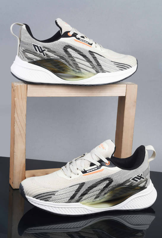 Lakhani Aashirwad L-Max-02_Cream-Black Off White Men's Sports Running Shoes Lakhani Aashirwad L-Max-02_Cream-Black Off White Men's Sports Running Shoes