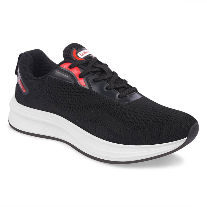 Lakhani Aashirwad L-Ranger_Black-Red Black Men's Sports Running Shoes Lakhani Aashirwad L-Ranger_Black-Red Black Men's Sports Running Shoes