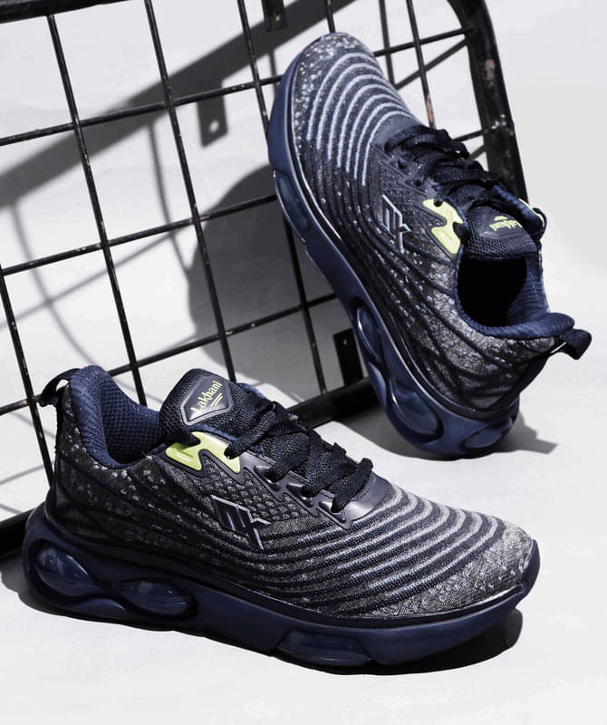     			Lakhani Aashirwad L-Weave-01_Nvy-PGn Navy Men's Sports Running Shoes