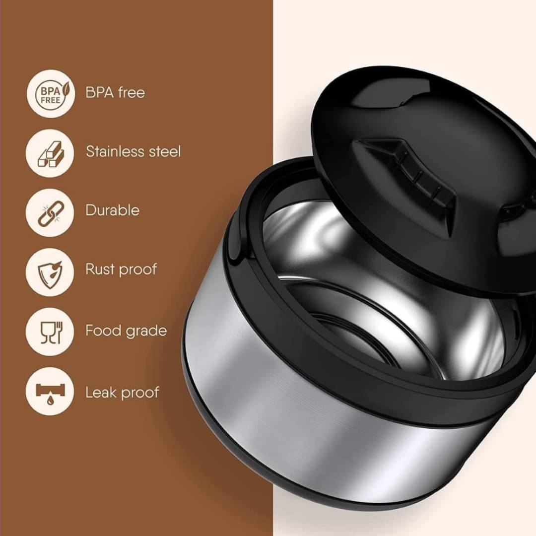     			Mumma's Life Silver Steel Thermoware Casserole ( Set of 1 , 2500 mL )