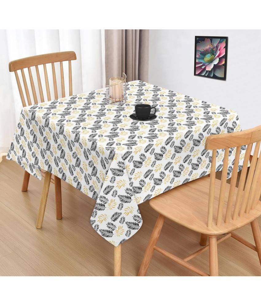 Oasis Hometex Printed Cotton 2 Seater Square Table Cover ( 102 x 102 ) cm Pack of 1 White Oasis Hometex Printed Cotton 2 Seater Square Table Cover ( 102 x 102 ) cm Pack of 1 White
