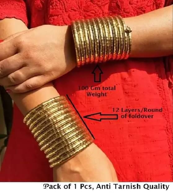 Samridhi DC Gold Bangle ( Pack of 1 ) Samridhi DC Gold Bangle ( Pack of 1 )