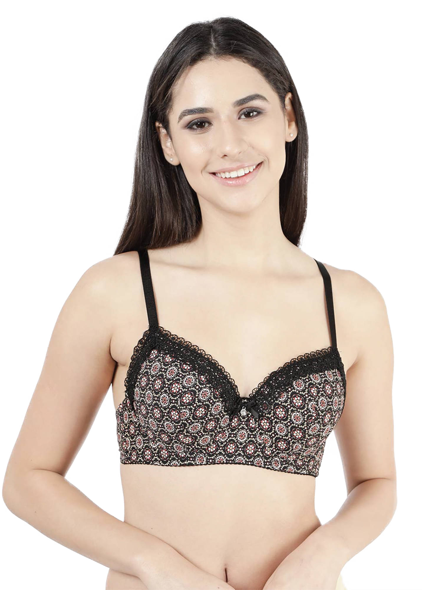 Susie Nylon Lightly Padded Women's Everyday Bra ( Black )     			Susie Nylon Lightly Padded Women's Everyday Bra ( Black )