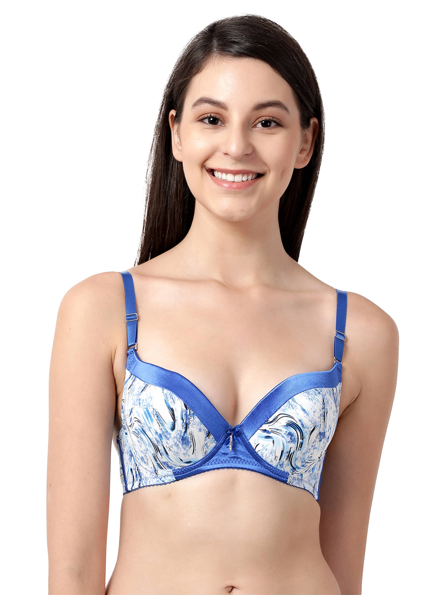 Susie Nylon Heavily Padded Women's Everyday Bra ( Blue ) Susie Nylon Heavily Padded Women's Everyday Bra ( Blue )